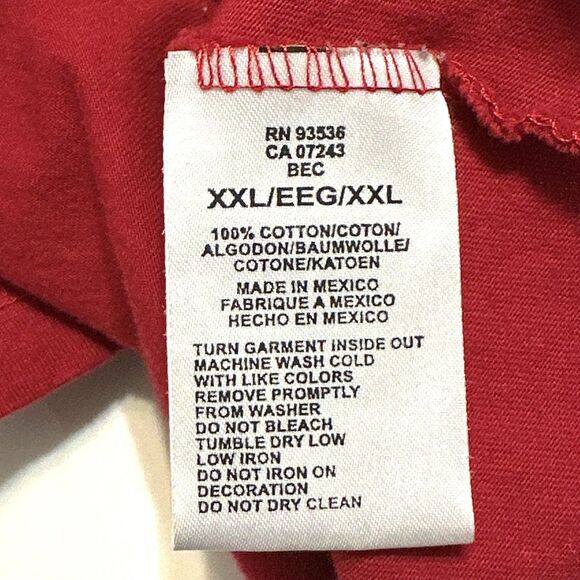 Marc Ecko Cut & Sew T-Shirt Men’s Size XXL Red Tiger 1972 Felt Print Vintage Y2K - Picture 7 of 8